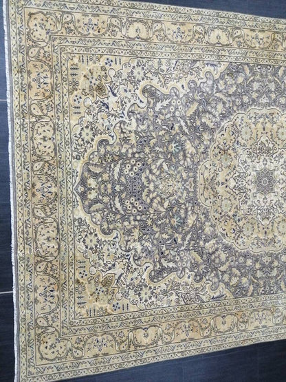 9.9 x 6.5 Large  OUSHAK RUG TURKISH Oushak Rug Vintage Oushak quality Rug Vintage Runner Rug Wool Oushak Rug Hand Made Rugs Vintage  Rug