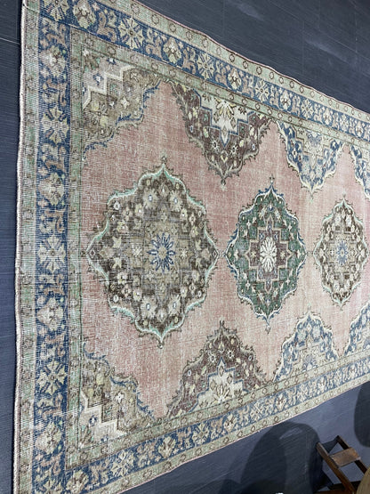 Vintage Runner Rug, Hand Knotted Runner 5 x 10.6 Rug, Turkish Runner Rug, Vintage Runner Rug,distressed Runner Rug,Quality Kitchen Runner