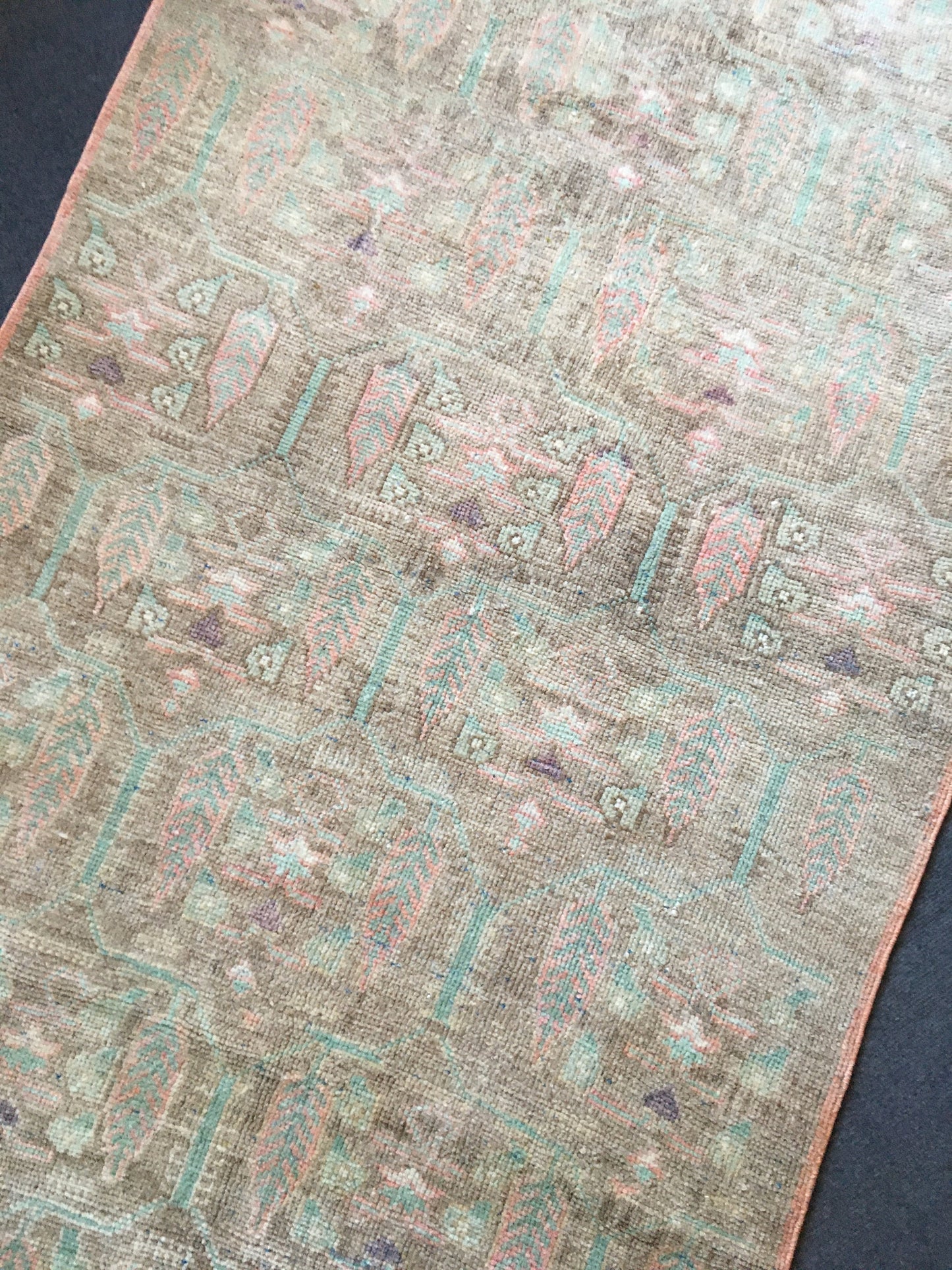 3.5x6 feet handmade vintage rug, turkish large bedroom rug, living room wool muted rug, wide kitchen area rug, oushak large bathroom rugs