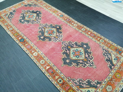 10.9 X 4.8 Oushak Runner Rug Turkish Runner Rug Vintage Runner Rug Hallway Runner Rug Kitchen Runner Rug Wool Runner Rug Wool Oushak Rug