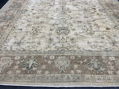 Distressed RUG Vintage Rug 7.5 x 10.8 Vintage Persian Rug Muted Wool Oriental Rug Blue Hand Made Rugs Blue Distressed Turkish Antique Rug