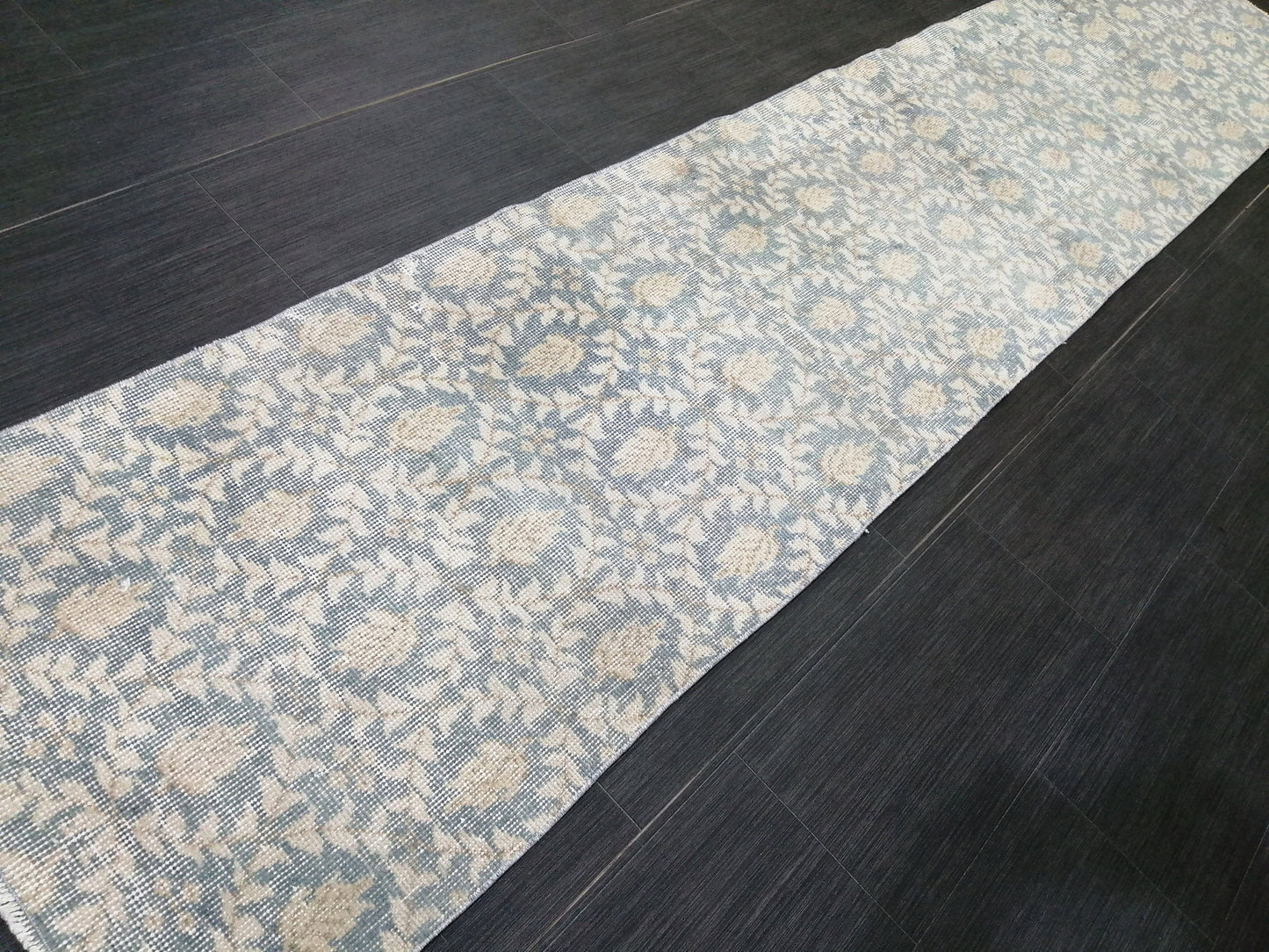 Floral Oushak Runner Rug 10.3 x 2 Turkish Runner Rug Vintage Runner Rug Hallway Runner Rug Kitchen Runner Rug Wool runner vintageturkish_rug