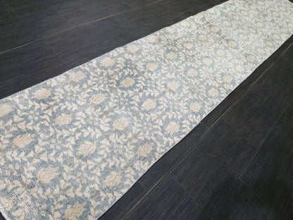 Floral Oushak Runner Rug 10.3 x 2 Turkish Runner Rug Vintage Runner Rug Hallway Runner Rug Kitchen Runner Rug Wool runner vintageturkish_rug