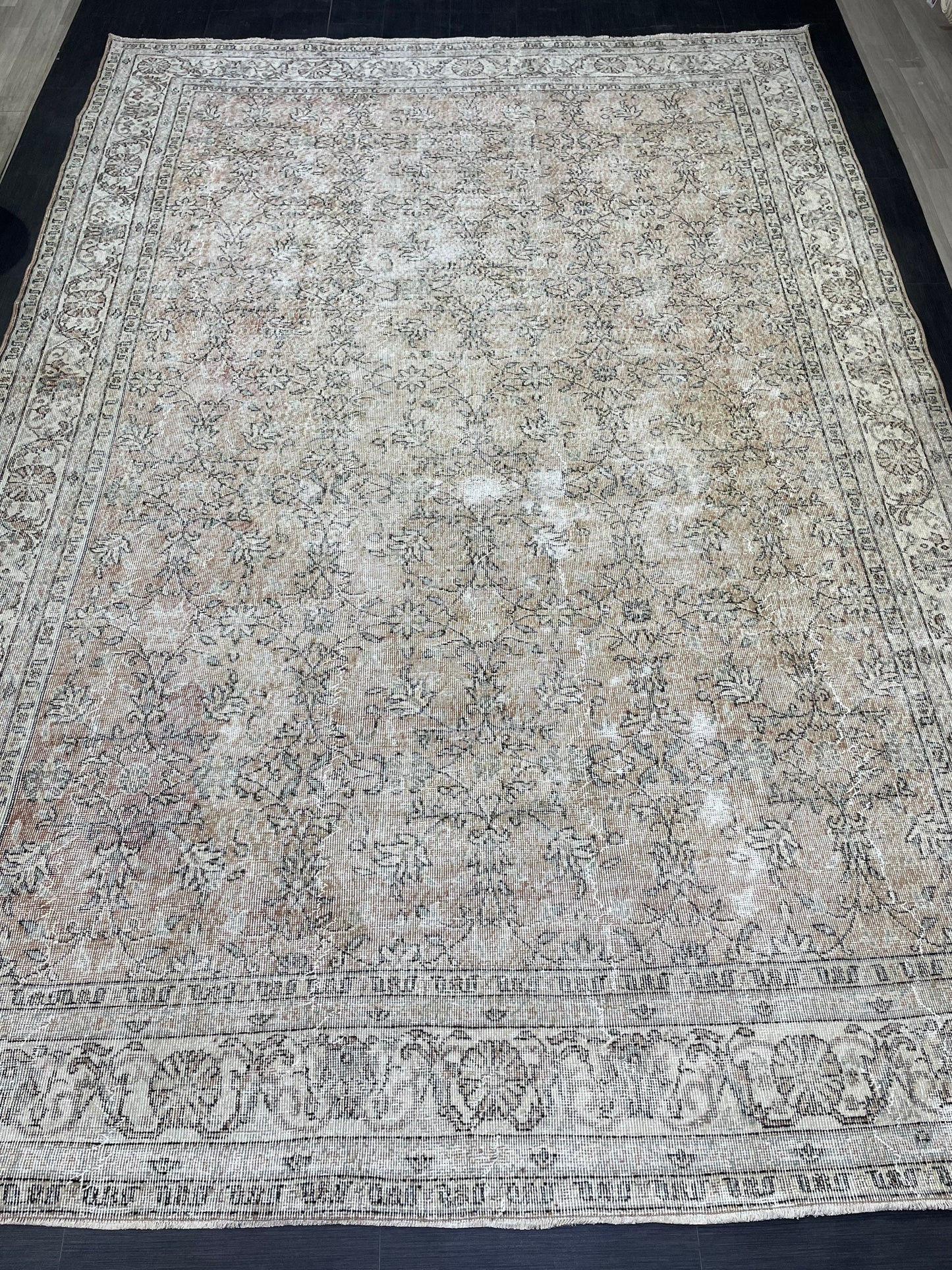 Large Vintage RUG, 8.5 x 12 Rug, Distressed Persian Rug Wool Hand Knotted Rug Oriental Handmade Rug Vintage Turkish Rug