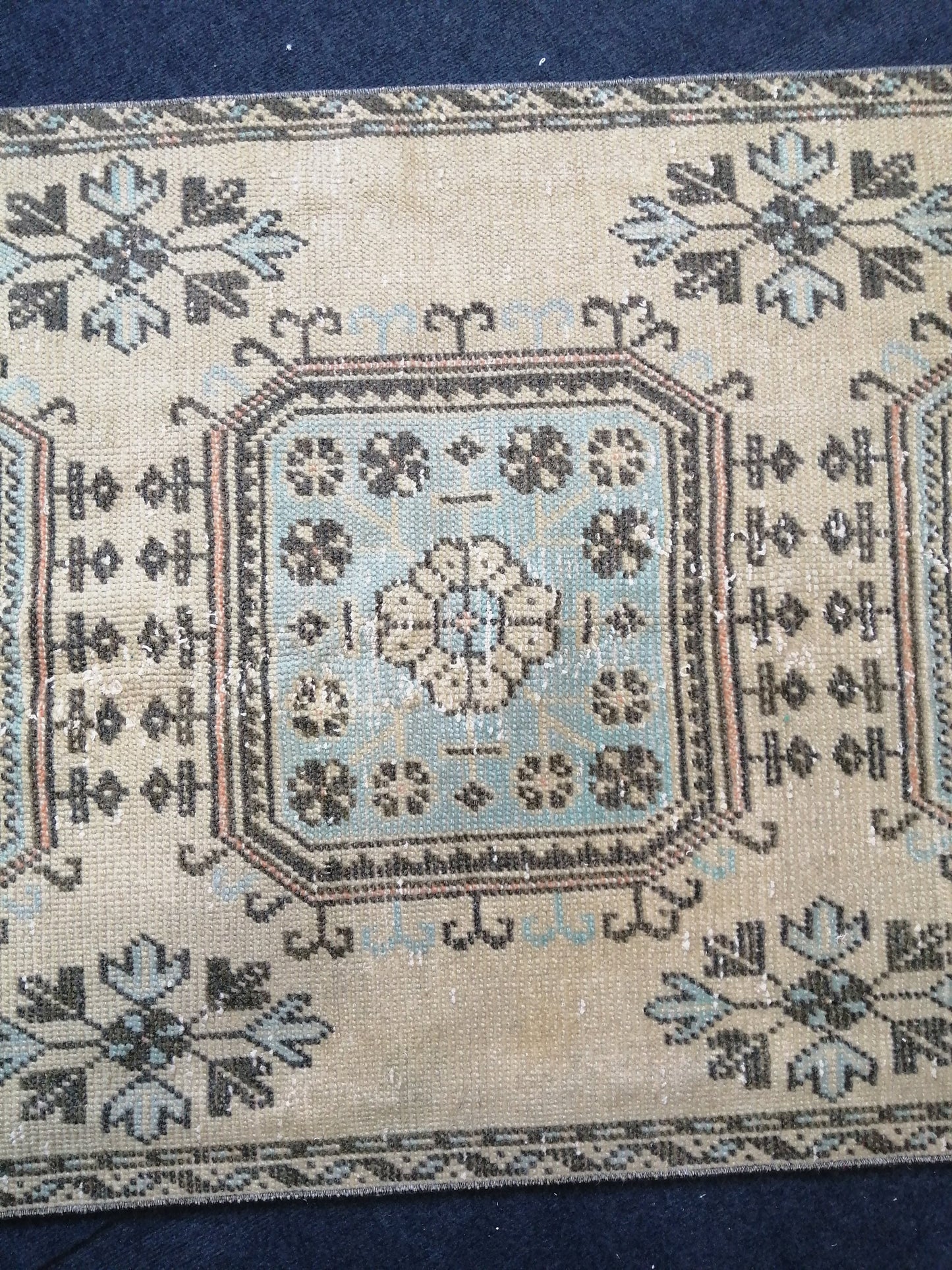 3.2 x 11.5 Muted Oushak Runner Rug Turkish Runner Rug Vintage Runner Rug Hallway Runner Rug Kitchen Runner Rug Wool Runner Rug Wool Rug