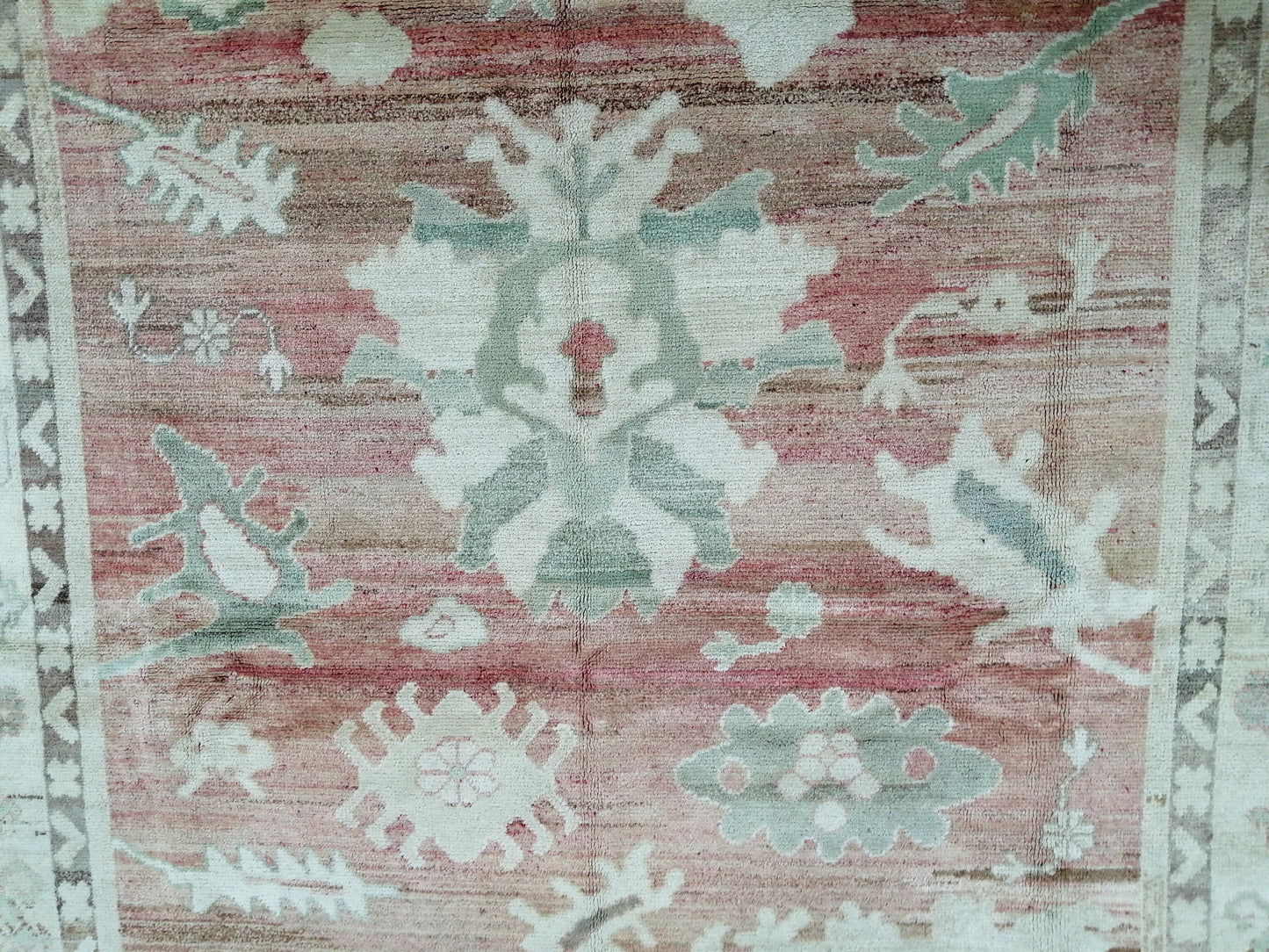 Vintage Muted OUSHAK RUG,12.5 x 8.9  Oushak Rug, Vintage Oushak Rug Wool Oushak Rug Hand Made Rugs, AUTHENTIC Oushak Rug