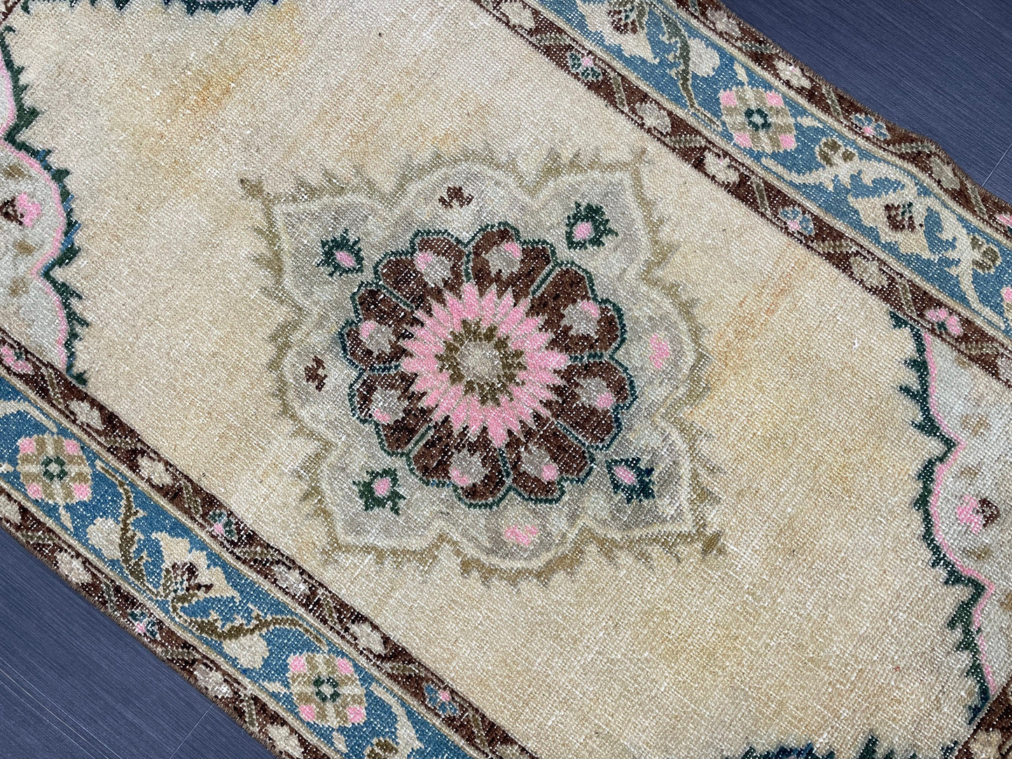 Handmade Oushak 3.5 x 6.7 Rug Handmade Rug Turkish Rug Hand Knotted Rug Muted Turkish Rug, Farmhouse Rug, Vintage Rug, Wool rug