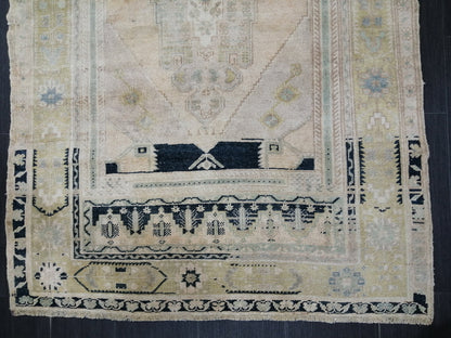 6.8 x 4 Muted OUSHAK RUG TURKISH Oushak Rug Vintage Oushak Runner Rug Vintage Runner Rug Wool Oushak Rug Hand Made Rugs Vintage Turkish Rug