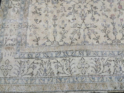 Muted Vintage Rug 6.6 x 10.4 Neutral Antique Rug Vintage Turkish  Rug Wool Oriental Rug Muted Persian Hand Made Rugs Vintage Turkish Rug