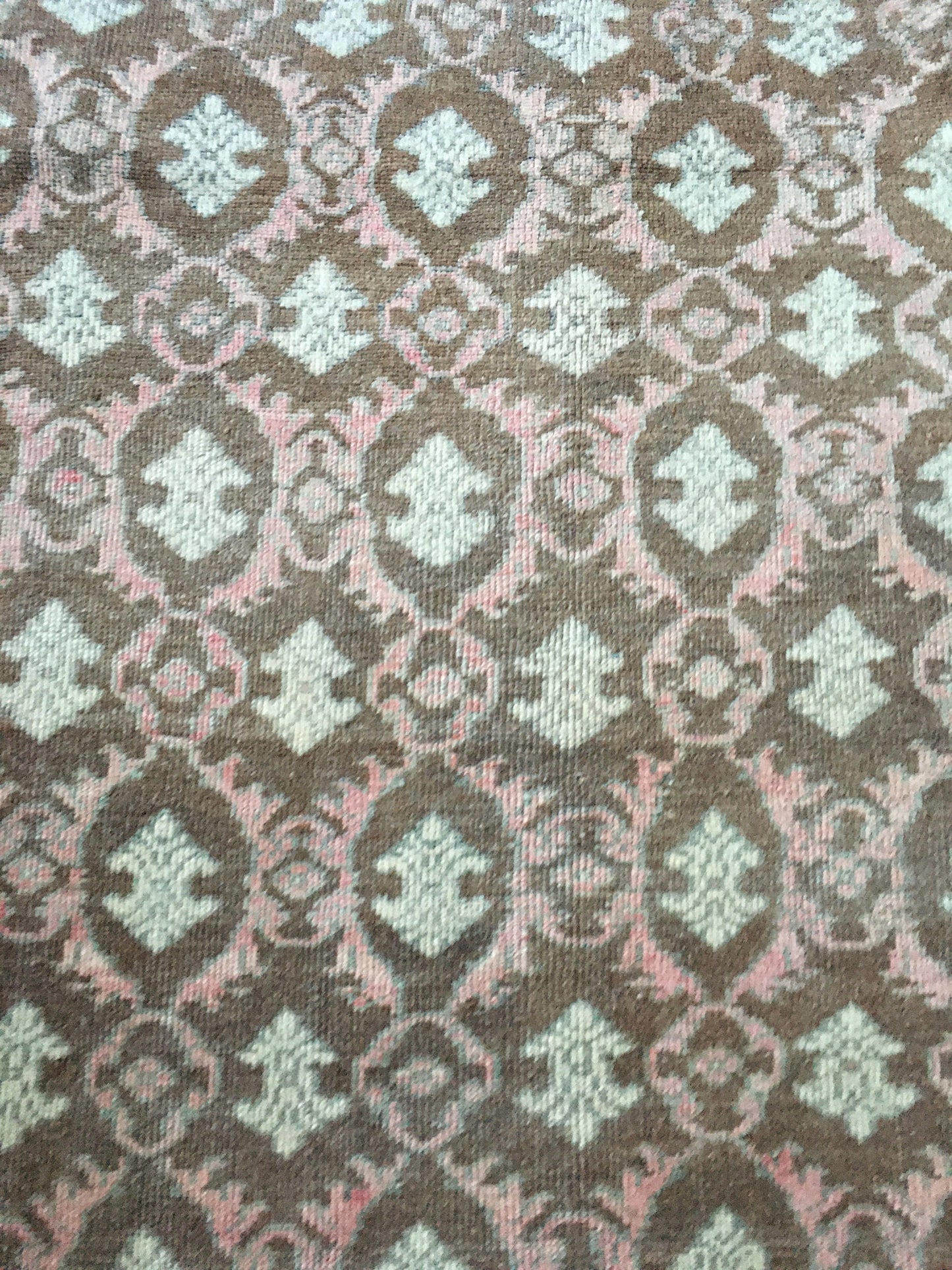 4x7 feet natural brown turkish bedroom rug, vintage pink living room floor rug, oushak handmade wide bathroom rug, laundry area medium rugs