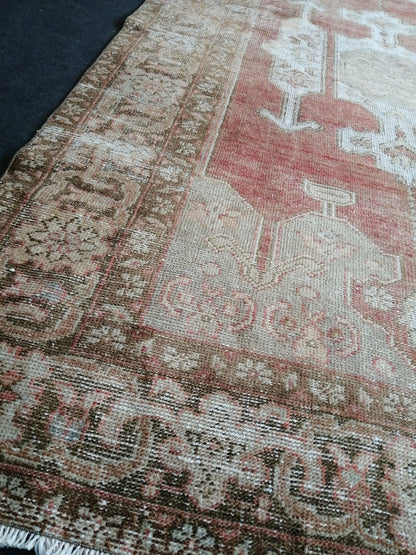 5 x 8.7 Distressed OUSHAK RUG TURKISH Oushak Rug Vintage Oushak Runner Rug Vintage Rug Wool Oushak Rug Hand Made Rugs Vintage Turkish Rug