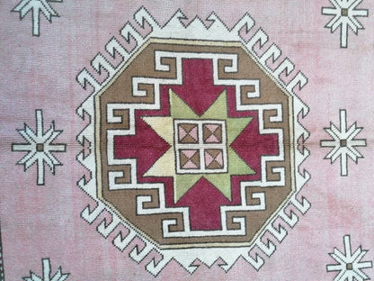 6'7x9'4 large wool rug, oushak hand made rug, bohemian rug, living room rug