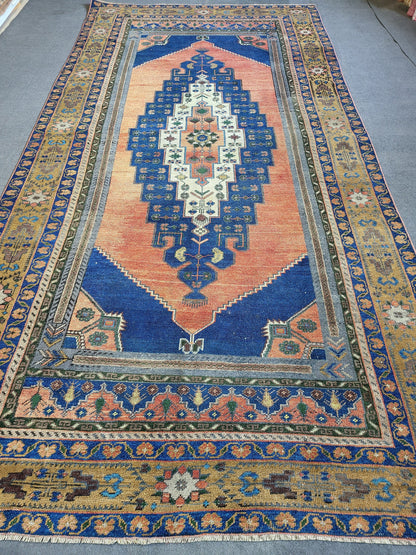 OUSHAK RUG, TURKISH 5.6 x 11 Rug, Vintage Oushak Rug, Vintage Persian Rug, Wool Hand Knotted Rug,  Handmade Rug, Vintage Turkish Rug