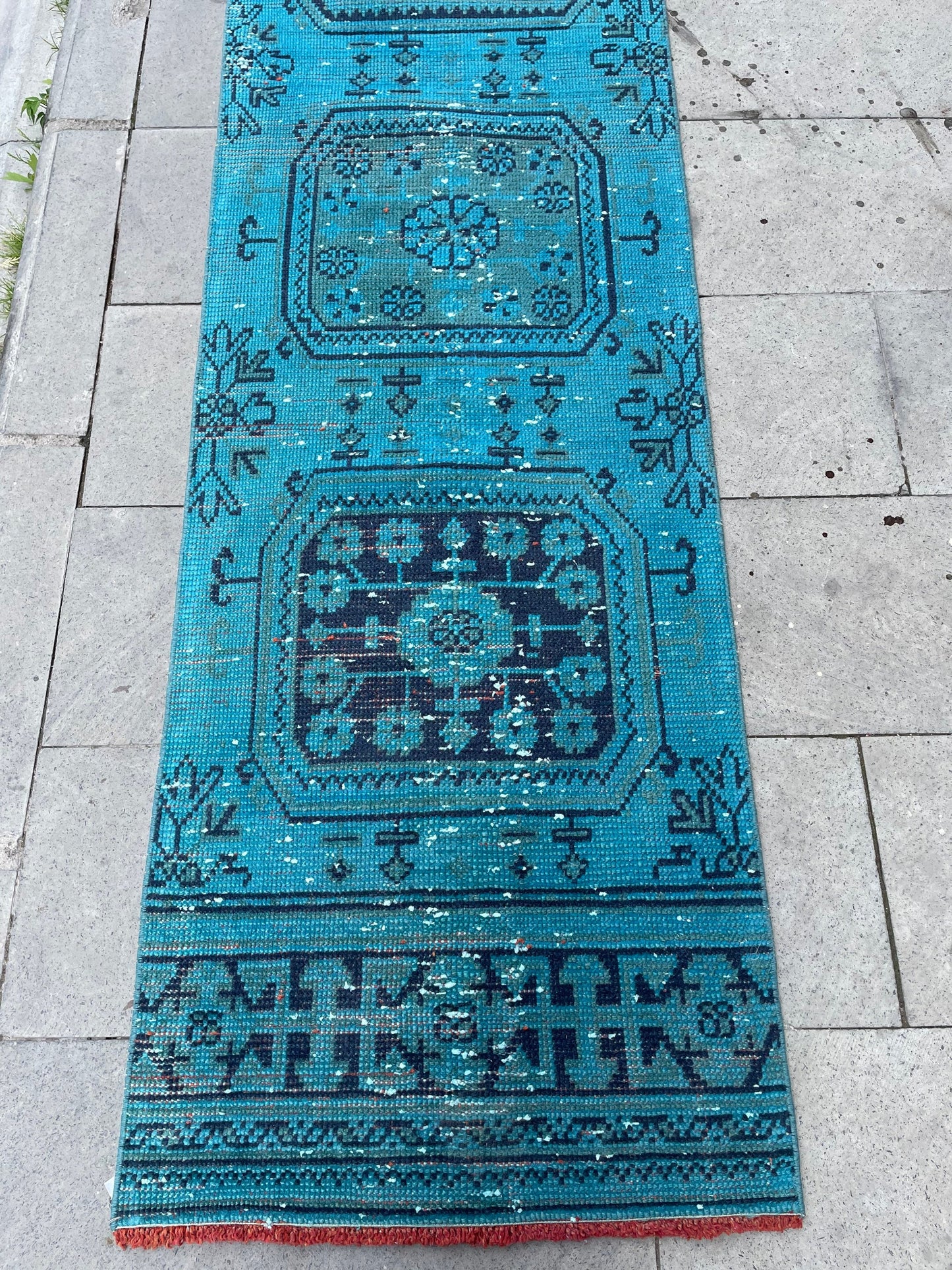 Extra Long Runner Rug Overdyed TURKISH 2 x 19.4 Runner Vintage Runner Rug Vintage XL Oriental Runner Rug Staircase Runner rug