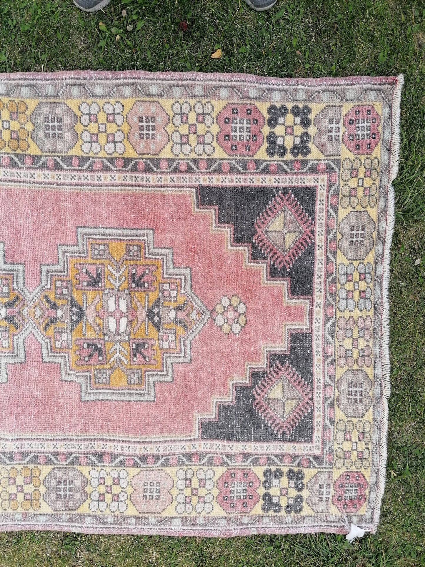 Turkish rug,vintage rug, oushak wool rug 3'10x6