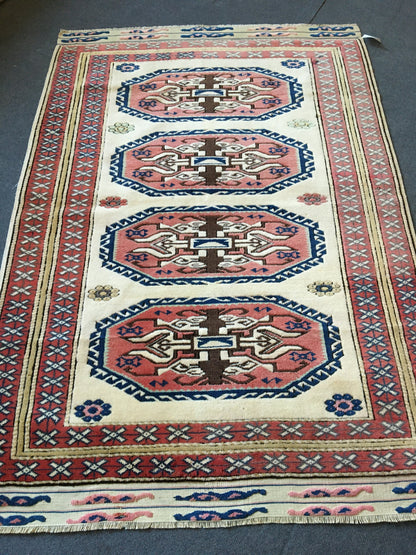 4x5 feet wide oushak turkish rug,  large vintage living room floor  rug, large bedroom area floor rug, kitchen middle rug,natural brown rug