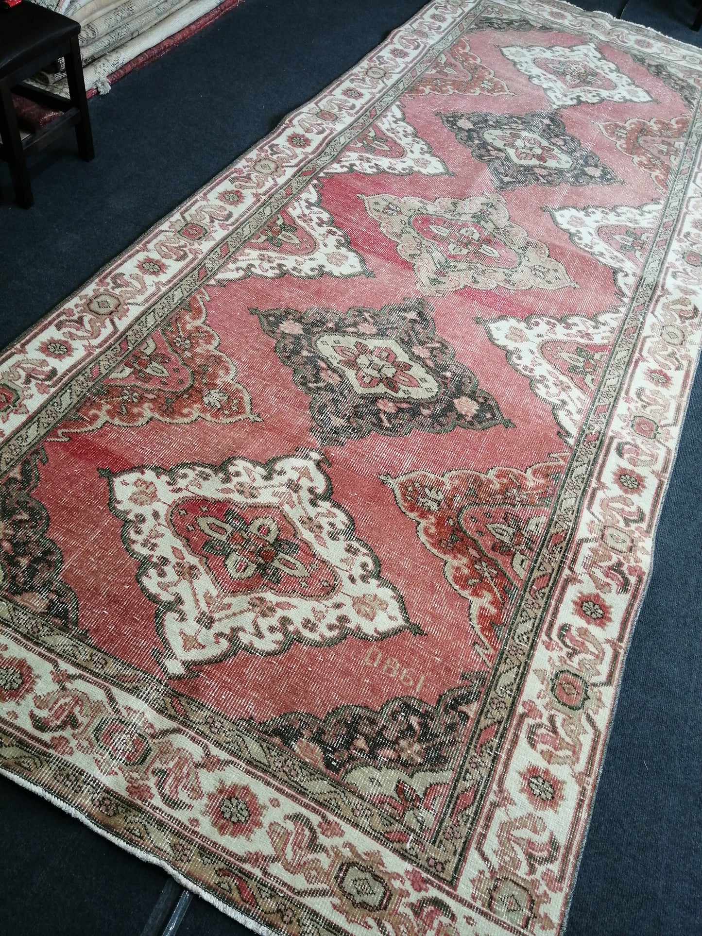 11.9 x 4.8 Oushak Runner Rug Turkish Runner Rug Vintage Runner Rug Hallway Runner Rug Kitchen Runner Rug Wool Runner Rug Wool Oushak Rug