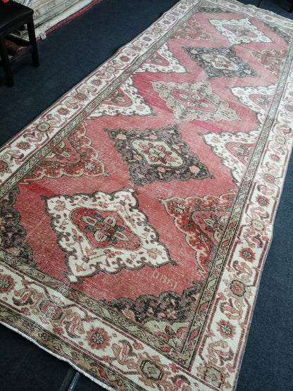 11.9 x 4.8 Oushak Runner Rug Turkish Runner Rug Vintage Runner Rug Hallway Runner Rug Kitchen Runner Rug Wool Runner Rug Wool Oushak Rug