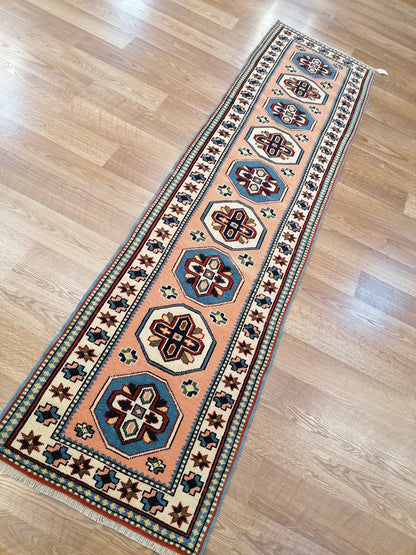 9'x2'4 turkish runner rug,oushak  runner rug,vintage rug,kitchen rug,vintage oushak rug, vintage anatolian rug,unique hand made rug,bohemian