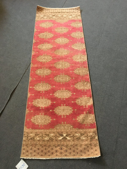 2x6 feet red handmade persian long runner, vintage wool muted runner, living room runner, entryway brown mini runner, kitchen floor runner