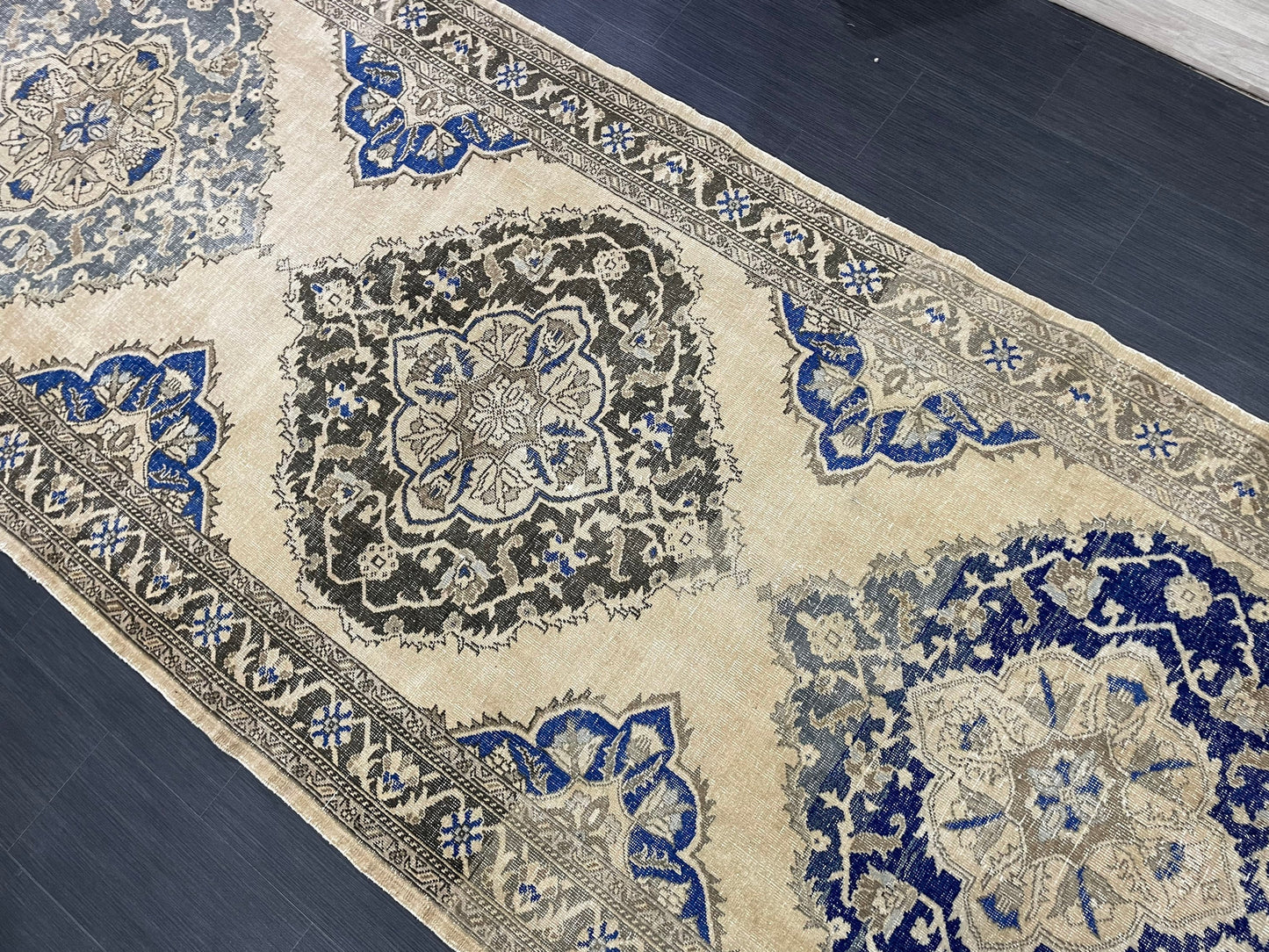 Oushak 4.8 x 13 Runner Rug Turkish Runner Rug Vintage Runner Rug Hallway Runner Rug Kitchen Runner Rug Wool Runner Handmade Runner