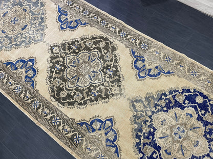 Oushak 4.8 x 13 Runner Rug Turkish Runner Rug Vintage Runner Rug Hallway Runner Rug Kitchen Runner Rug Wool Runner Handmade Runner