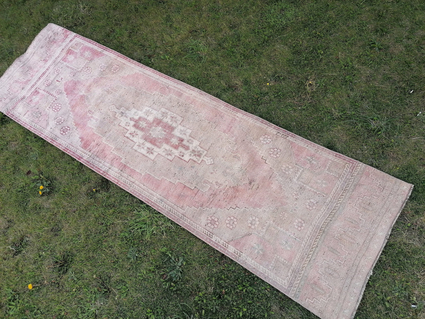 Handmade wool runner rug 2'11x9'9 vintage runner rug, turkish wool runner rug,hallway runner, kitchen runner rug, bohemian rug