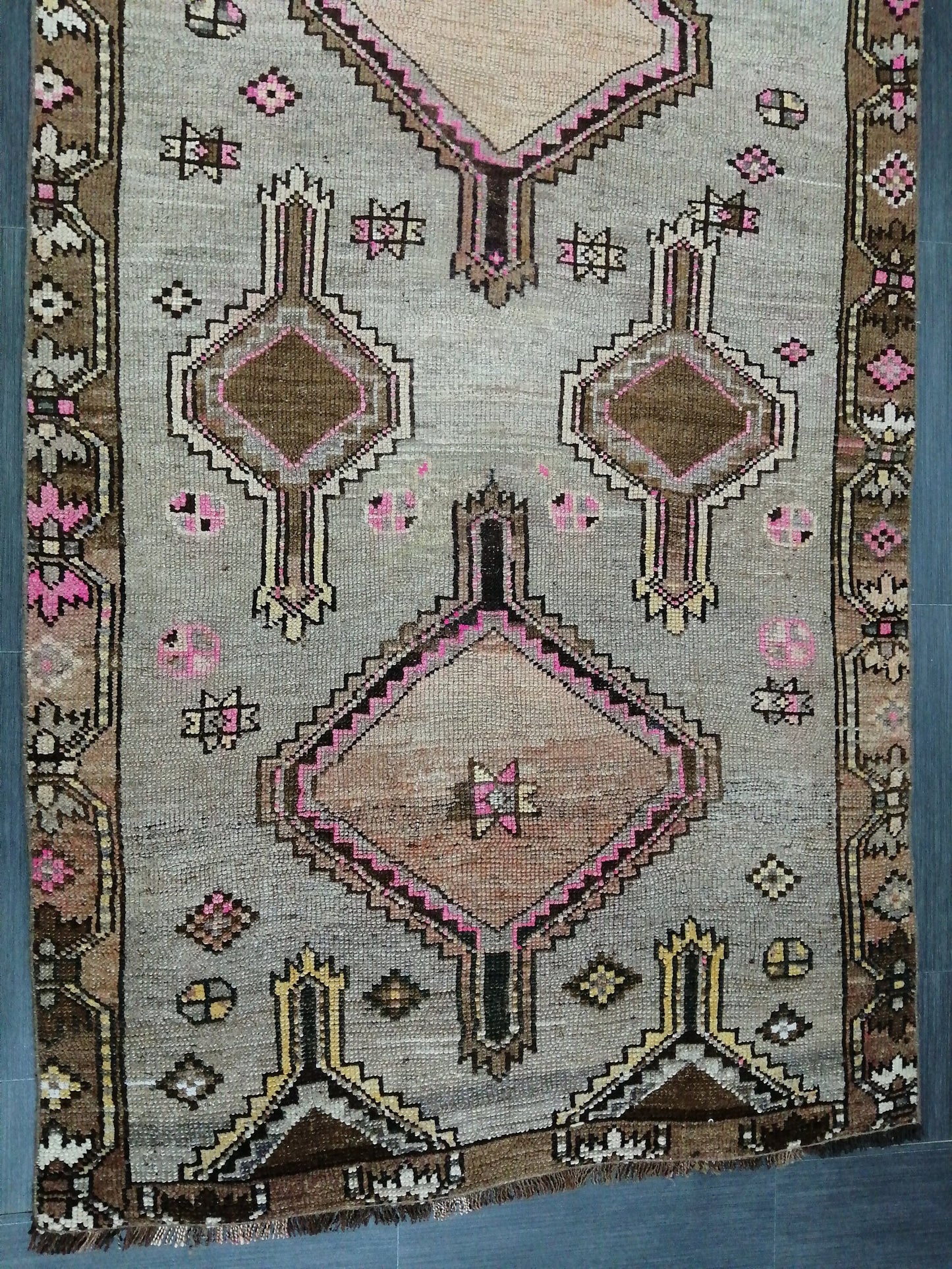 3.8 x 10.4 Oushak Runner Rug Turkish Runner Rug Vintage Runner Rug Hallway Runner Rug Kitchen Runner Rug Wool Runner Rug Wool Oushak Rug