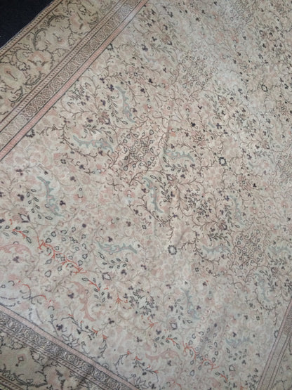 Muted Turkish Rug Large Area Rug Pastel Oushak 6 x 9.3 Rug Vintage Muted Rug Hand Made Rug Vintage Earth Tones Rug Rustic Rug 6x9 Muted rug