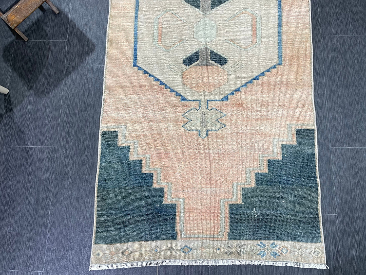 Handmade Rug Oushak 3.1 x 7.5 Rug Hand Knotted Rug, Antique Rug, Rug Runner, Turkish Rug, Farmhouse Rug, Vintage Rug, Wool rug