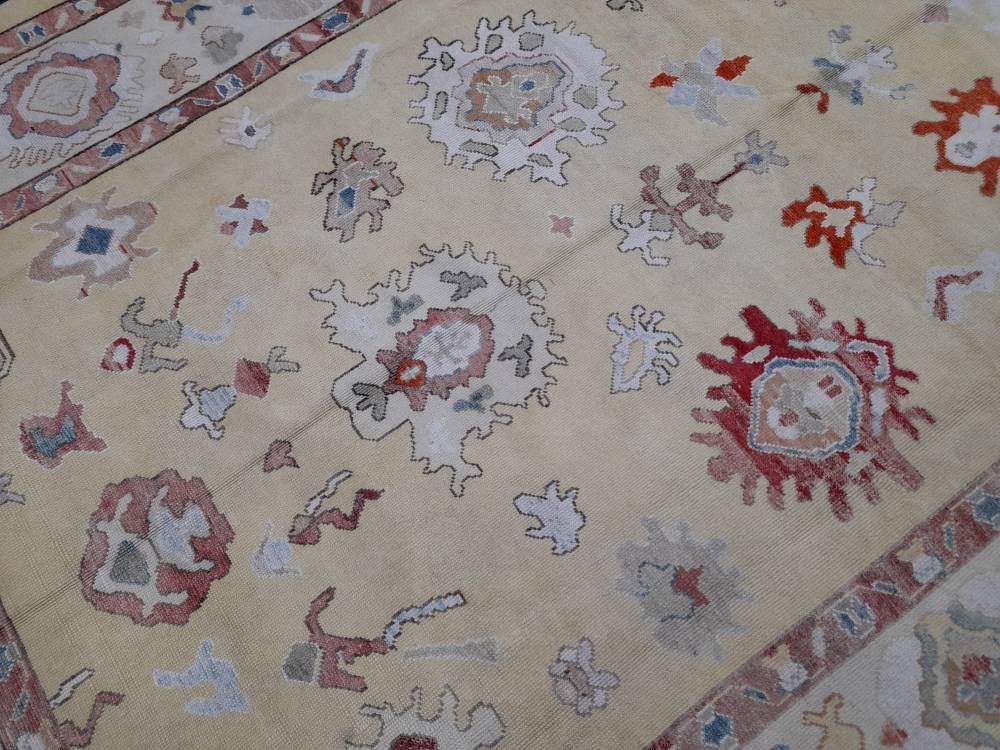 9 x 12 Muted Turkish RUG  TURKISH Oushak Rug Muted Oushak Rug Vintage Rug Wool Oushak 9x12 Rug Hand Made Rug Authentic Oushak Rug