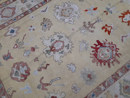 9 x 12 Muted Turkish RUG  TURKISH Oushak Rug Muted Oushak Rug Vintage Rug Wool Oushak 9x12 Rug Hand Made Rug Authentic Oushak Rug