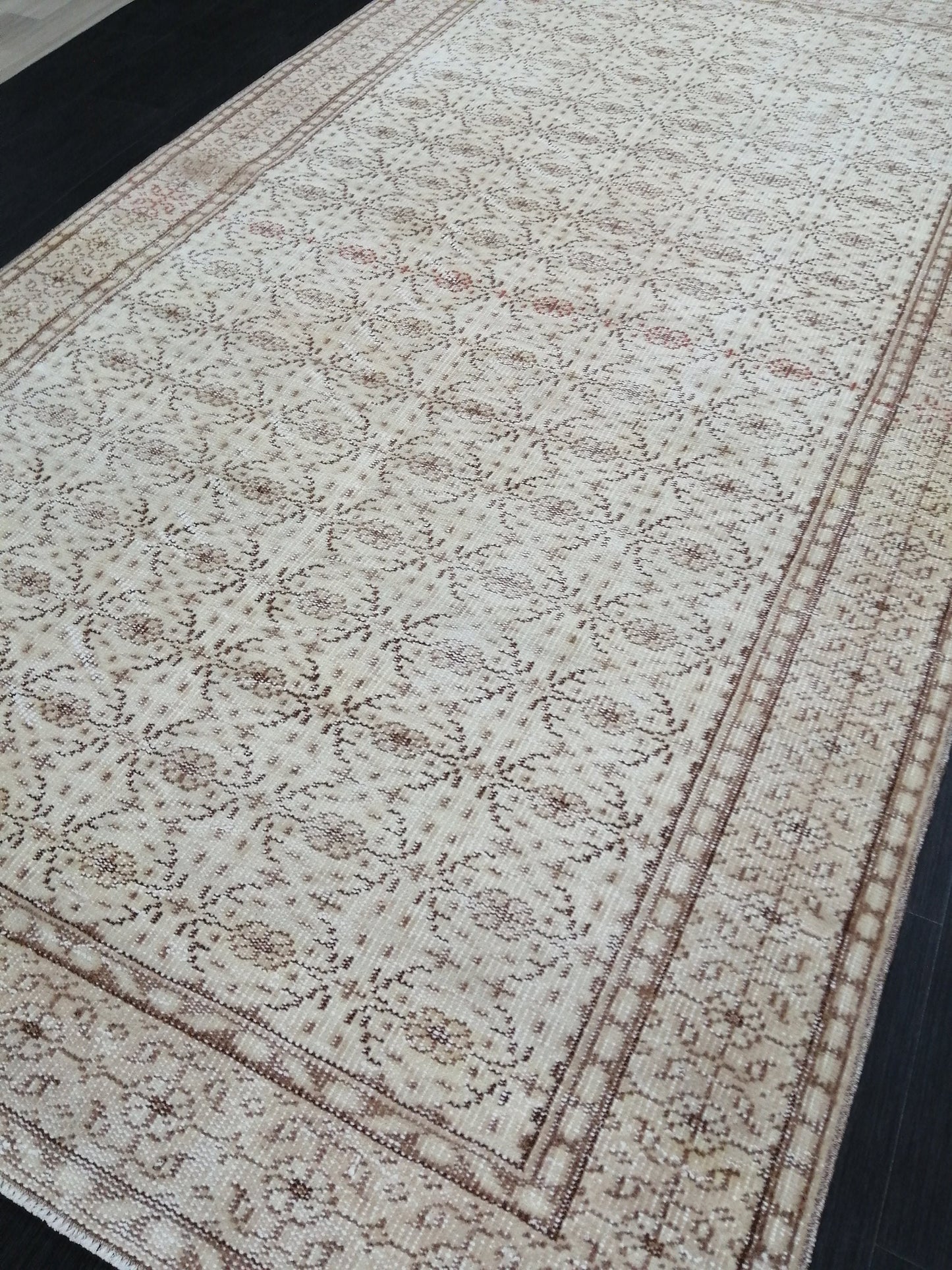 Neutral Rugs, 8.9 x 5 Neutral Hand Made Rug, Muted Oushak Rug, Rustic Rug, Turkish Rug, Farmhouse Rug, Vintage Rug, Wool rug