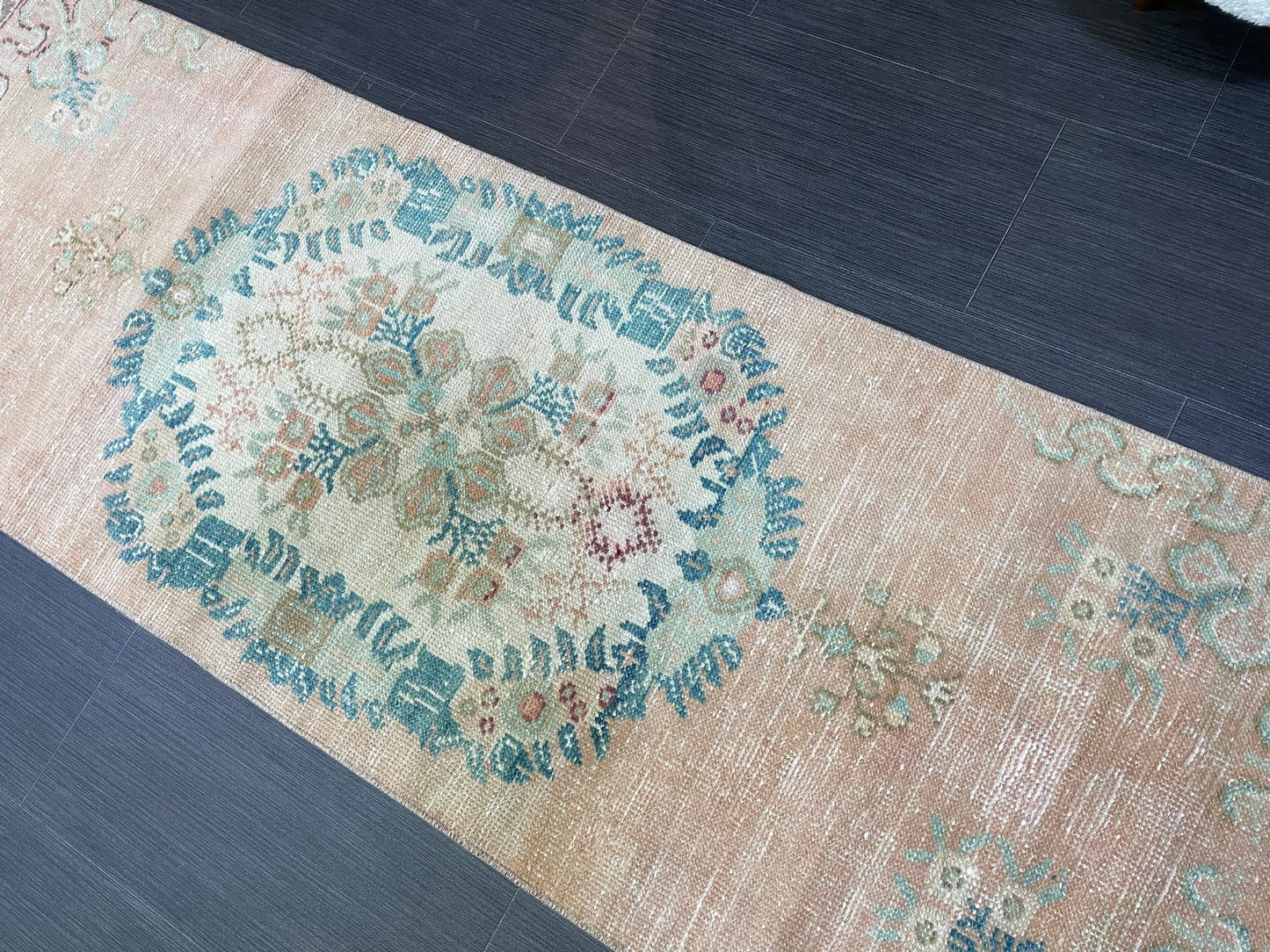 VINTAGE Runner Rug, Turkish Runner 2.2 x 6.9 Rug, Handmade Runner Rug, Hallway Runner Rug,Turkish Rug Runner Wool Runner Rug Wool Oushak Rug