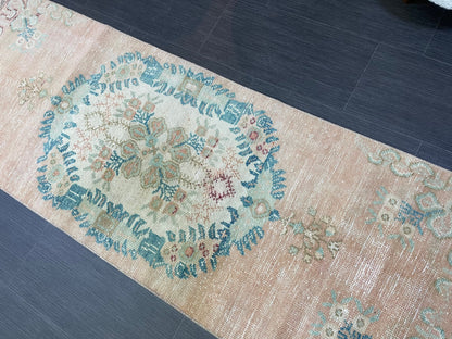 VINTAGE Runner Rug, Turkish Runner 2.2 x 6.9 Rug, Handmade Runner Rug, Hallway Runner Rug,Turkish Rug Runner Wool Runner Rug Wool Oushak Rug
