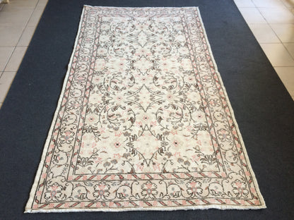 Vintage living room rug , wool pile Rug, TURKISH HAND MADE Rug, Earth Tones Rug,pastel oushak rug ,Traditional rug,Turkish Oushak Rug,