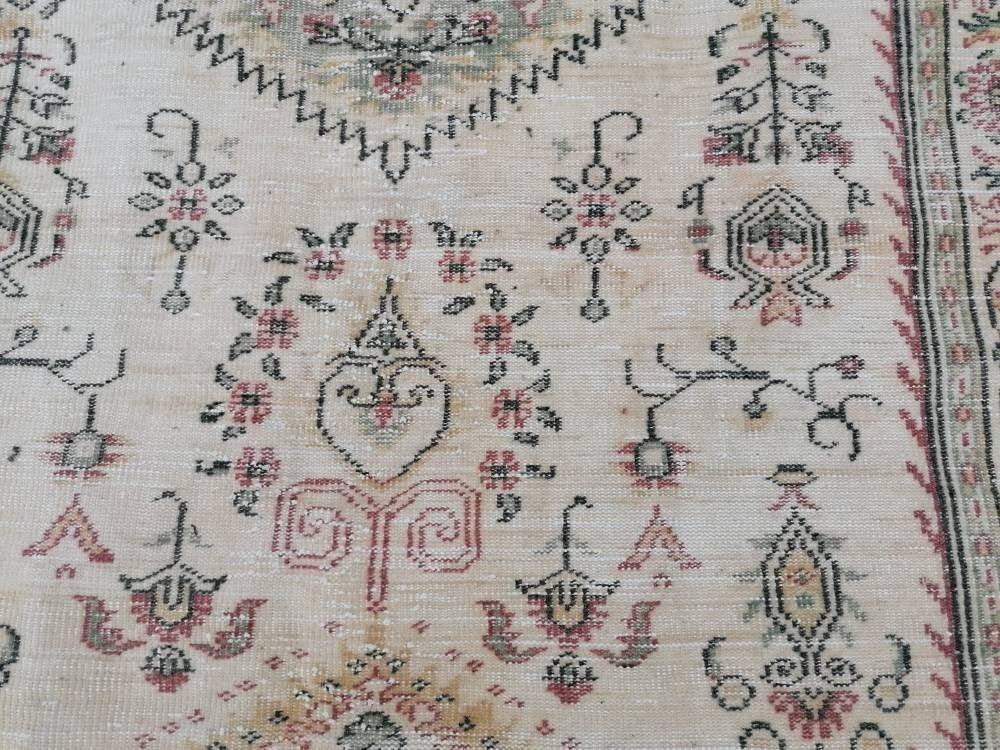 Oushak rug, large pastel vintage wool rug 5'8x9'5 hand made rugs, turkish living room rug