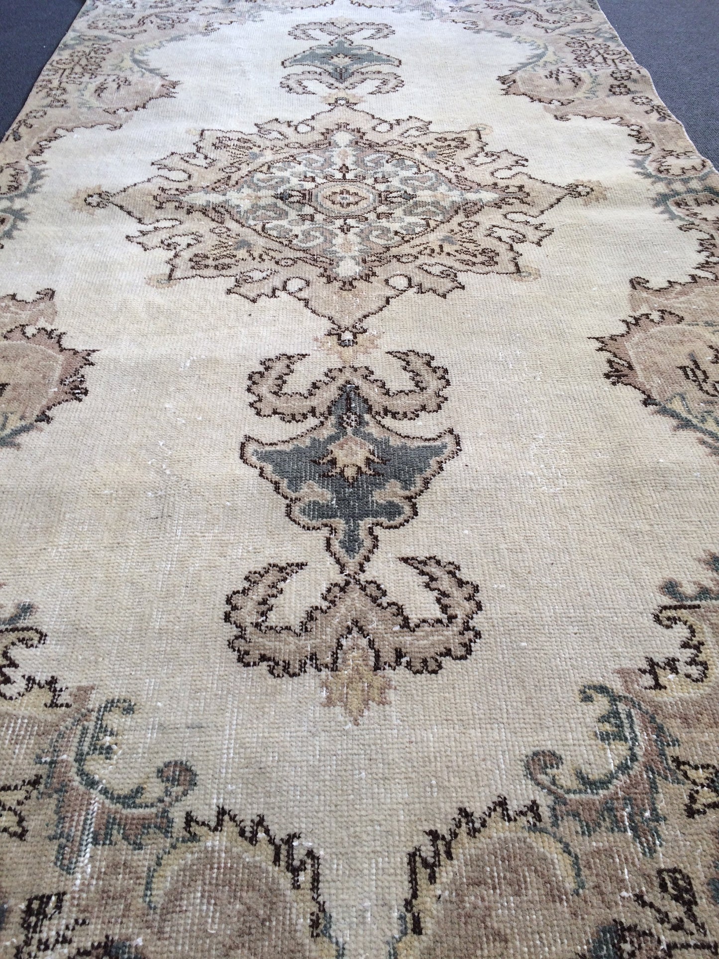 Oushak Rug Vintage Turkish  Rug,Wool Rug Turkish Rug Antique Rug Rug,Handmade Oriental Rug,Persian Rug