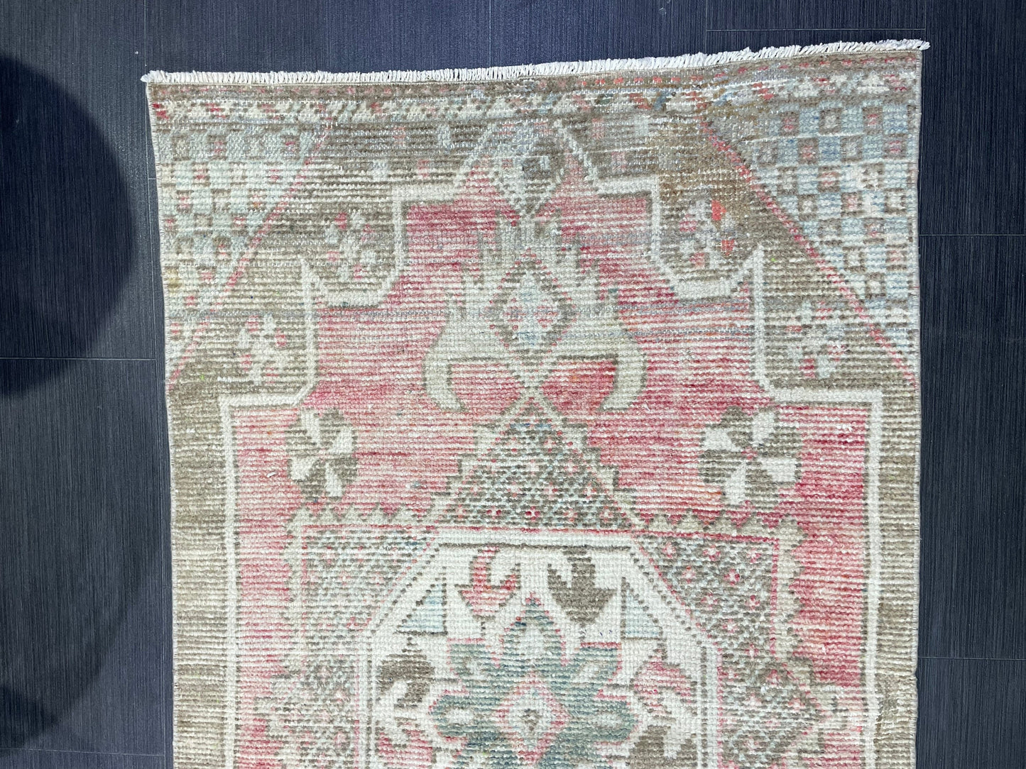 Handmade 3x5.6 Rug, Eclectic Rug, ShabbyChic Rug,Rustic Rug,Bohemian Rug, OUSHAK Rug, Turkish Rug, Farmhouse Rug,Vintage Rug, Minimalist Rug