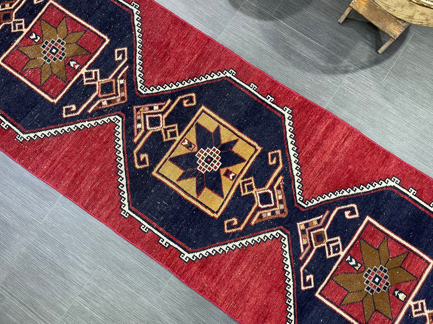 Wool Vintage Runner Rug, Turkish Runner 2.6 x 12.2 Rug, Orienta Runner Rug, Vintage Runner Rug, Hallway Runner Rug Kitchen Runner.