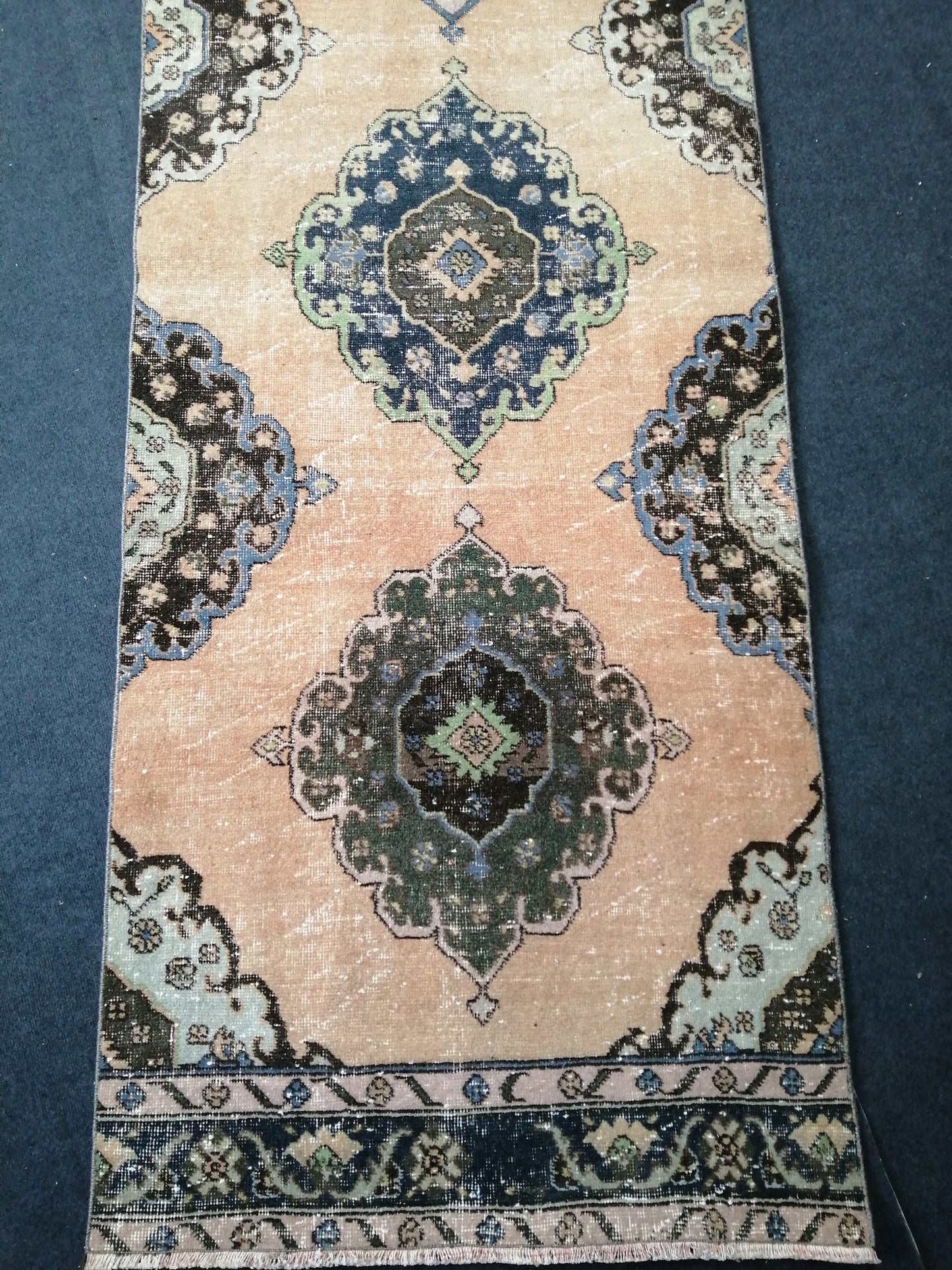 12.7 x 3.3 Oushak Runner Rug Turkish Runner Rug Vintage Runner Rug Hallway Runner Rug Oriental Runner Rug Oushak Runner