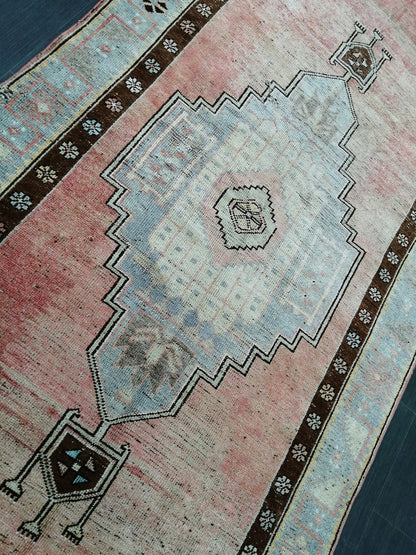 4 x 10.9 Oushak Runner Rug Turkish Runner Rug Vintage Runner Hallway Runner Rug Kitchen Runner Rug Wool Runner Rug Oriental Runner Carpet