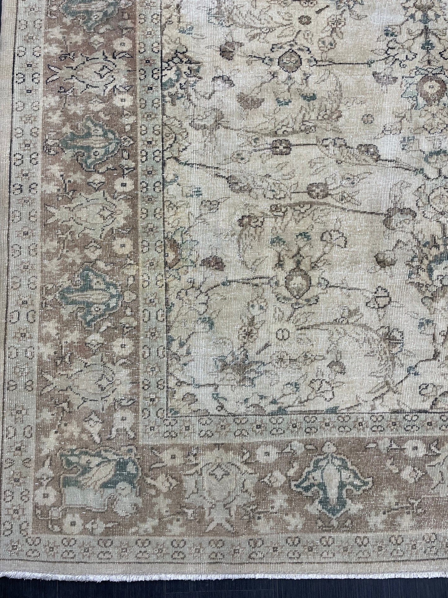 Distressed RUG Vintage Rug 7.5 x 10.8 Vintage Persian Rug Muted Wool Oriental Rug Blue Hand Made Rugs Blue Distressed Turkish Antique Rug