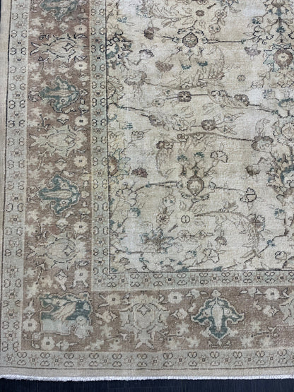 Distressed RUG Vintage Rug 7.5 x 10.8 Vintage Persian Rug Muted Wool Oriental Rug Blue Hand Made Rugs Blue Distressed Turkish Antique Rug