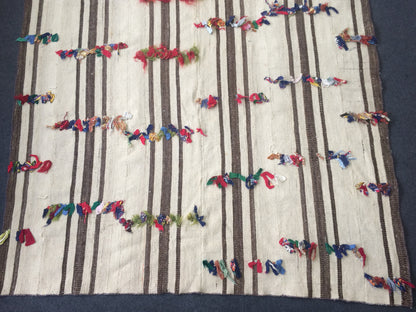 Turkish Flat Woven Runner Oushak Kilim Rugs Nomad Kilim Rug Boho Rug SHAGGY RUG Gypsy Rug Bohemian Rug Neutral Colors Flatwoven Rug Wool