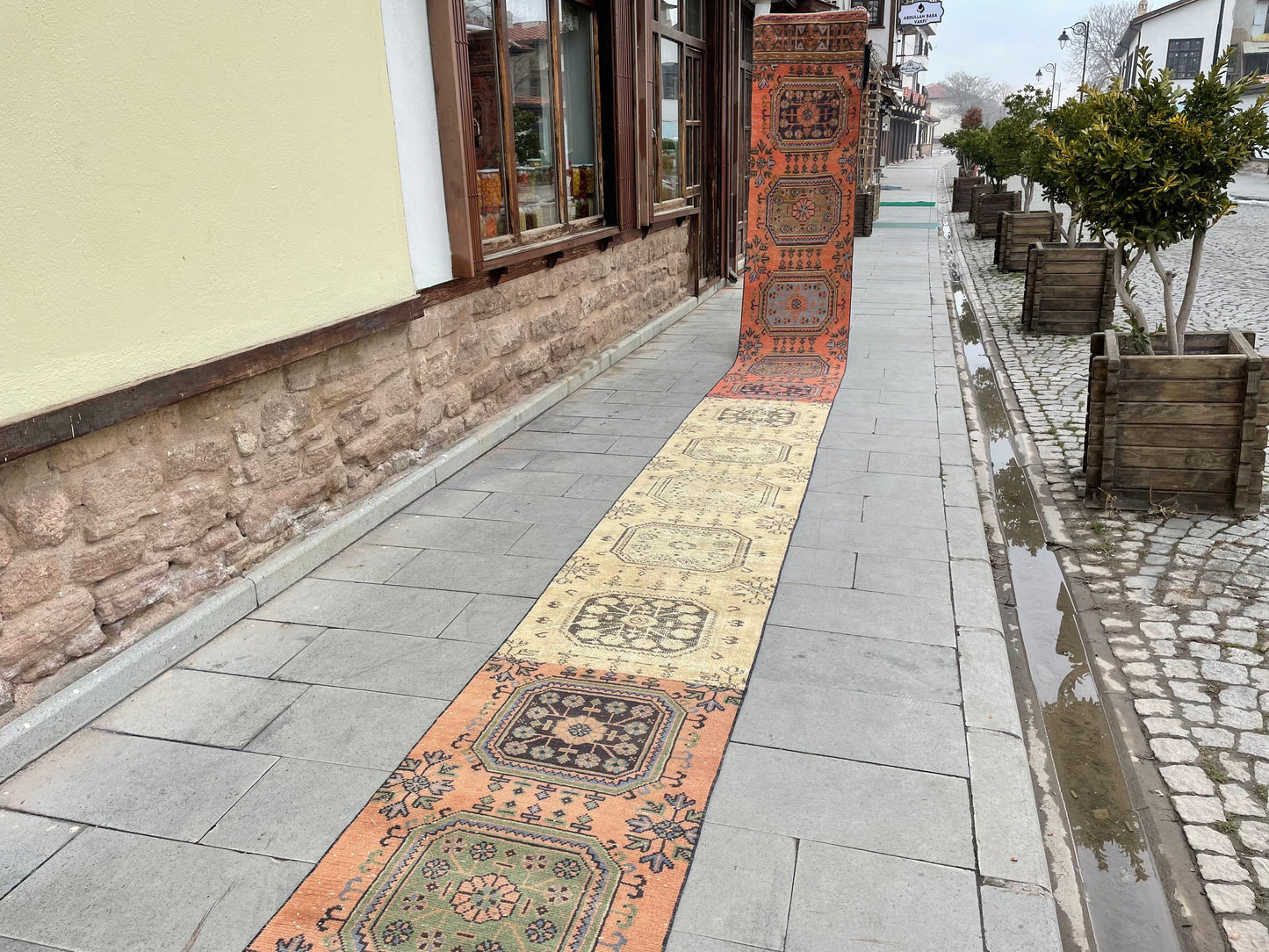 Vintage Staircase Runner Rug 2.3 x 31 ft Extra Long TURKISH Runner Rug Vintage Runner Rug Distressed Runner Rug  Runner Hand Knotted Runner