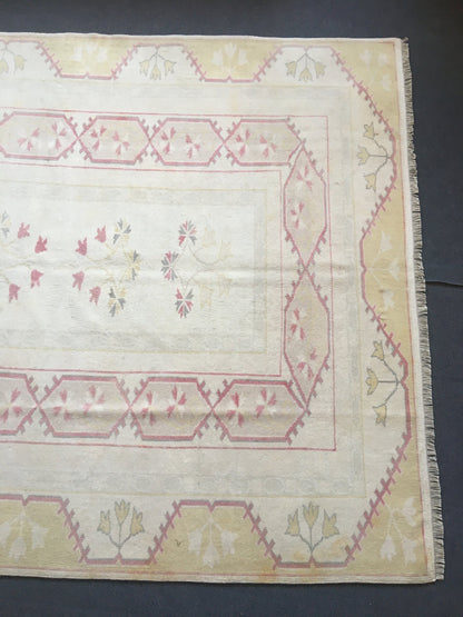 5x7 feet  muted turkish rug, pastel bohemian rug, vintage oushak rug, wool etnique rug, kitchen rug, living room rug, lounge area floor rugs