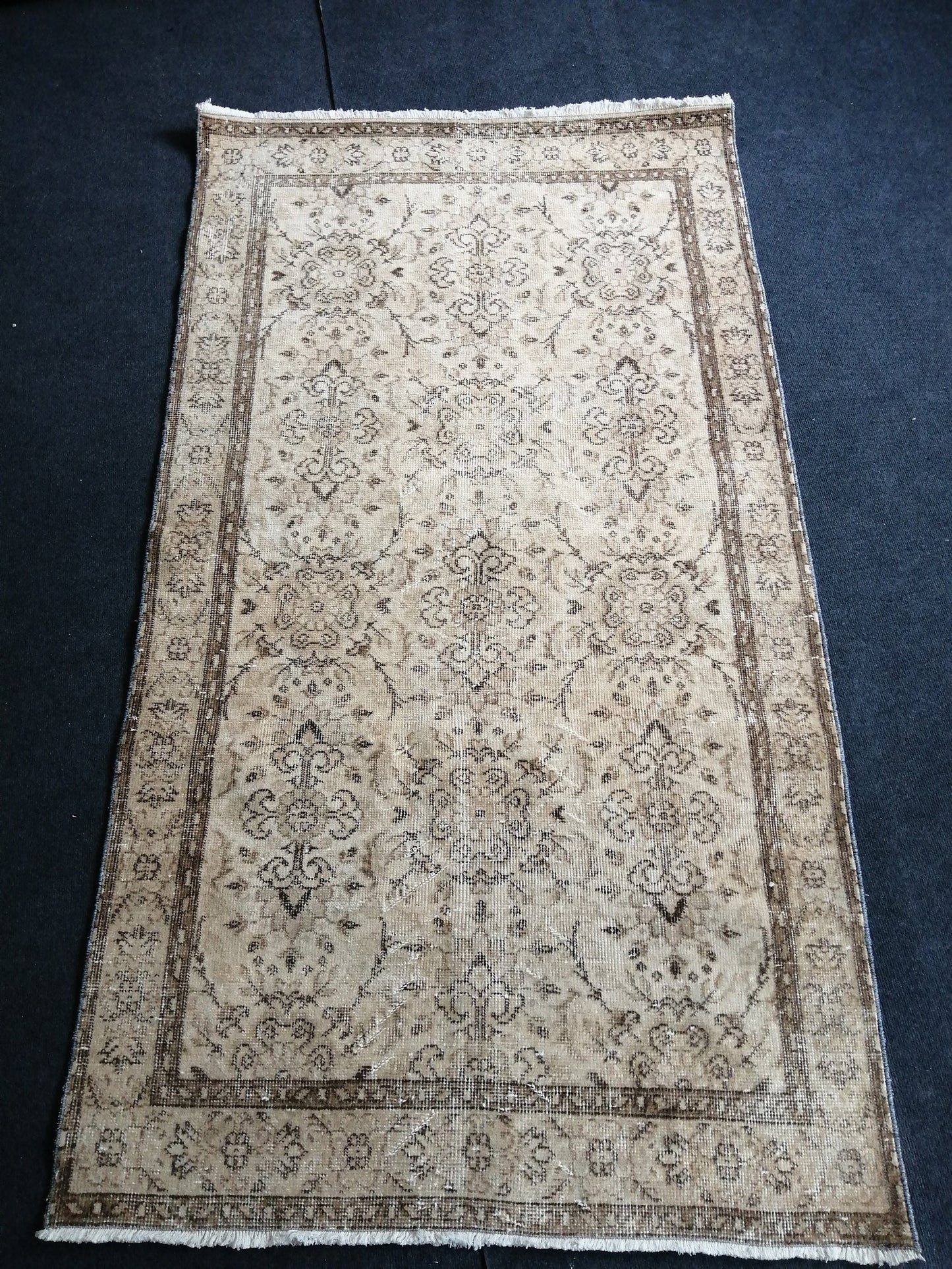 6.9 x 3.8 Rugs, Hand Made Rug, Neutral Rug, Rustic Rug, Boho Rug, Rug Runner, Neutral Turkish Rug, Farmhouse Rug, Vintage Rug, Wool rug