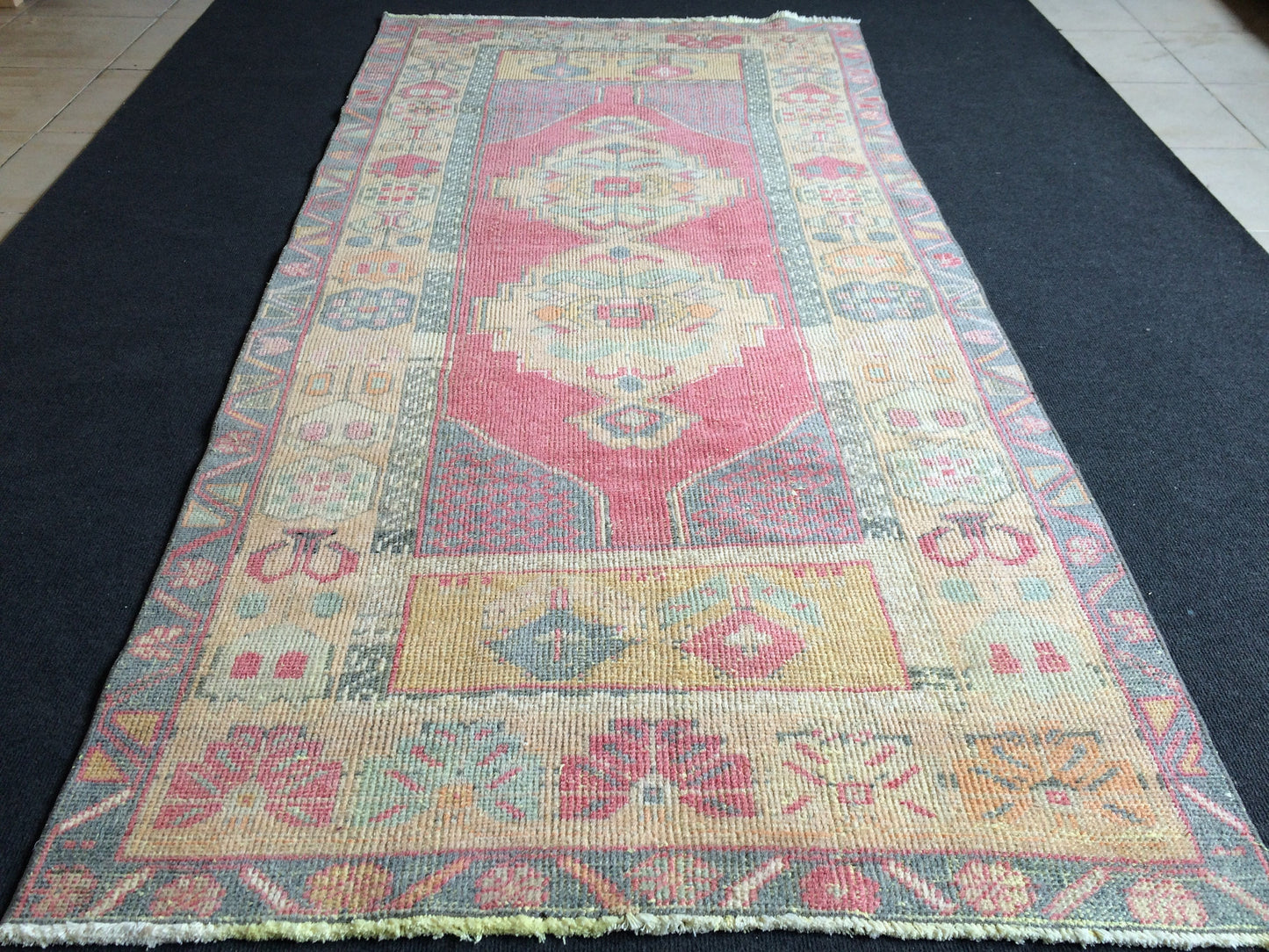 Wool Rugs Vintage Rugs  TURKISH HAND MADE Rugs   Vintage Turkish Rugs   Oushak Rug   Traditional Rug, Turkish Oushak Rug, Vintage Oushak Rug