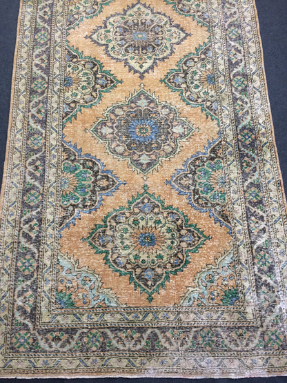 12.3 x 4.8 Large Area Rug Vintage Rug  Oushak Rug Turkish Rug Oriental Runner Carpet Persian Runner Rug 4.8x12.3 Runner